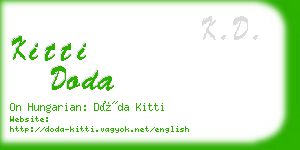 kitti doda business card